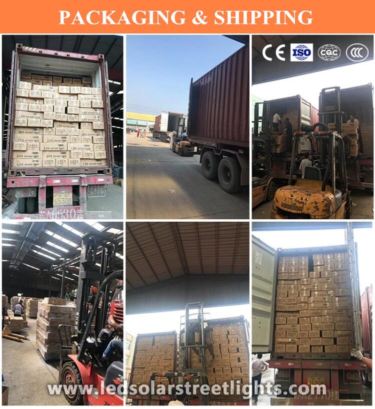 Packaging and Shipping of 50W Solar Street Light